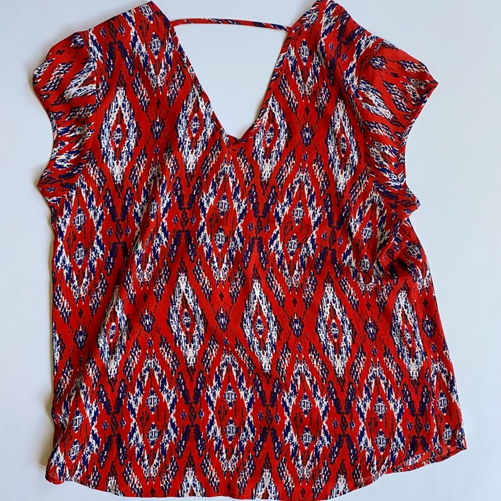 Red white and blue blouse by Daniel Rainn